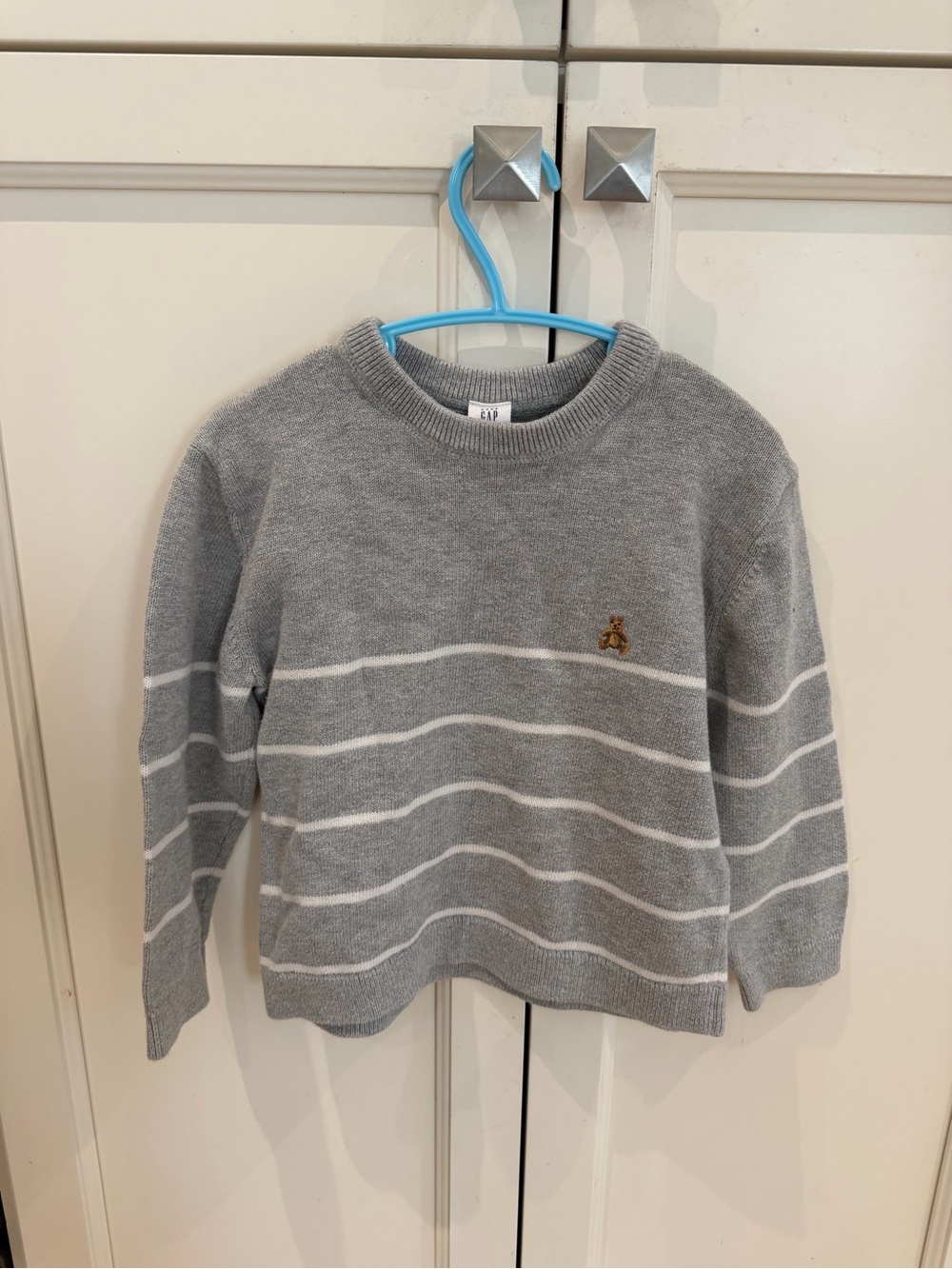 GAP 3t Kids Gray Striped Knit Sweater